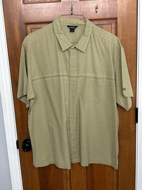 Woolrich Men’s 2X Short Sleeve Button-Down Shirt  Light Green Casual Outdoor